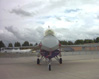 F-16 visto da davanti. Questa immagine s'ingrandisce in una nuova finestra